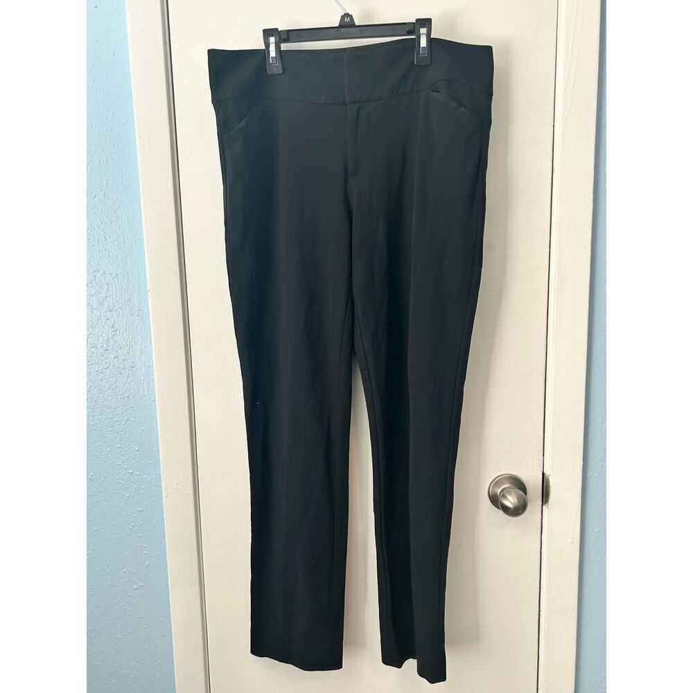Lafayette 148 NY Dress Pants Slacks Large Black High Rise Preppy Quiet Office